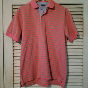 Brooks Brothers Pink Green Stripe Polo M